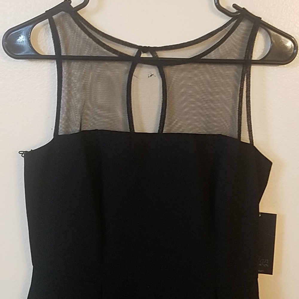 NWT Crepe and Illusion Mesh Dress - Picture 3 of 6